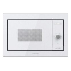 מיקרוגל אינטגרלי משולב גריל gorenje בגימור זכוכית לבנה 23 ליטר דגם BM235G1SYW