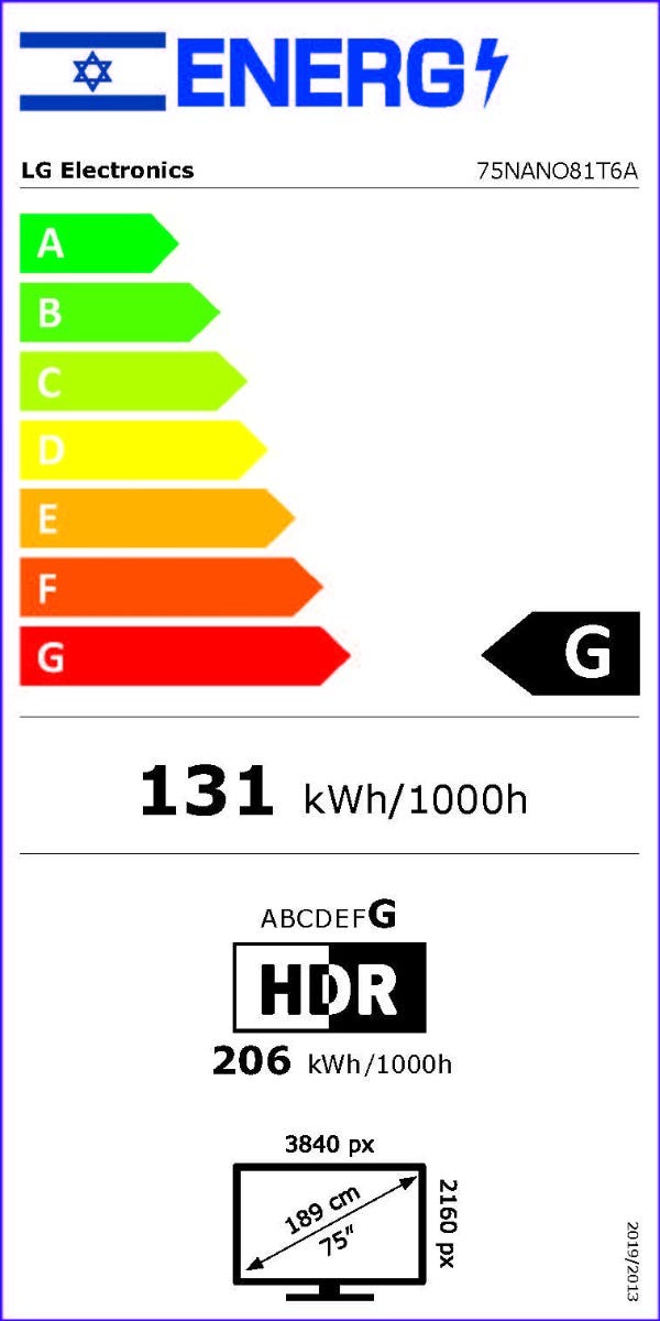 טלוויזיה 75 חכמה LG NANO CELL ברזולוציית 4K דגם: 75NANO81T6A – תמונה 7