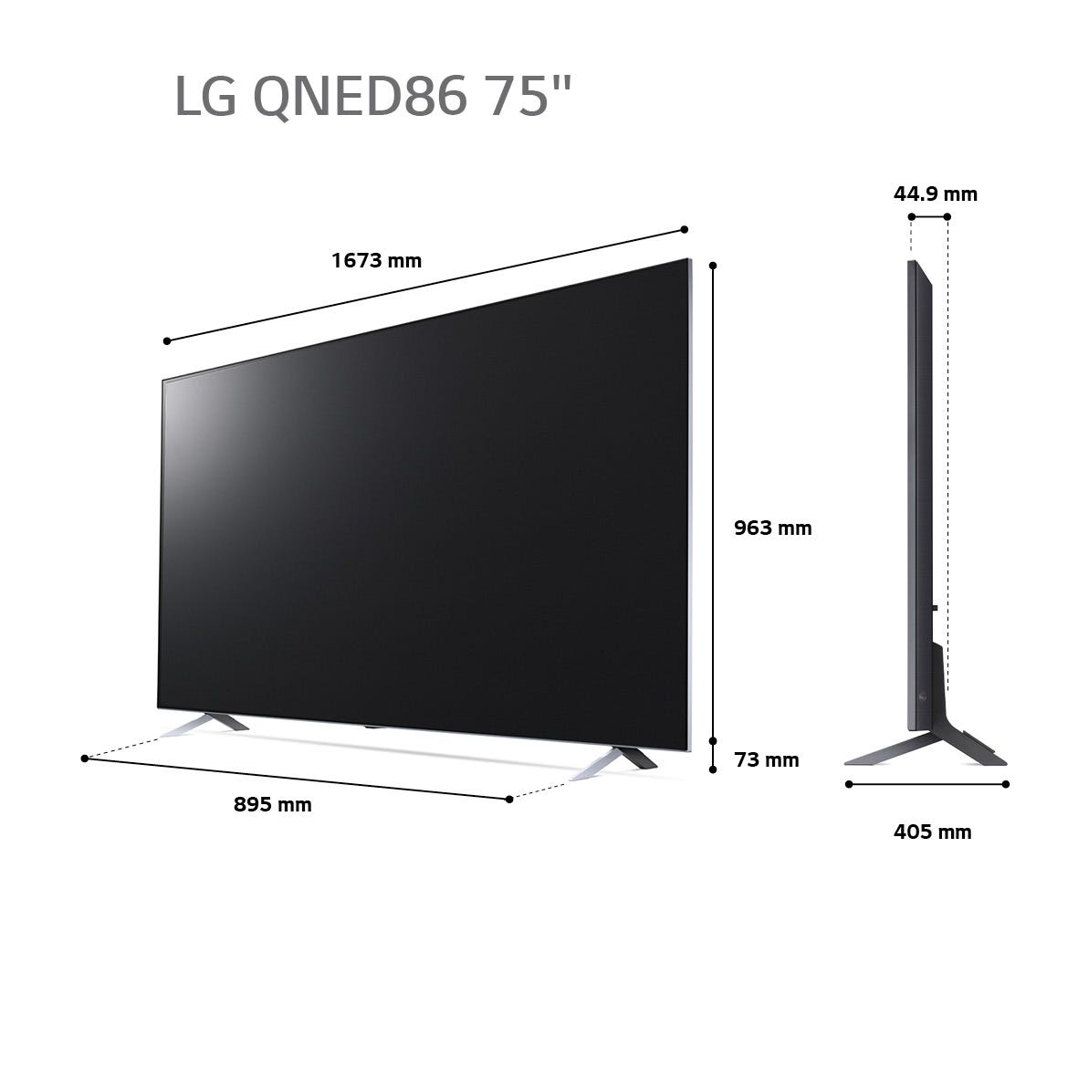 טלוויזיה 75 חכמה LG QNED ברזולוציית 4K דגם: 75QNED866QA מתצוגה – תמונה 2