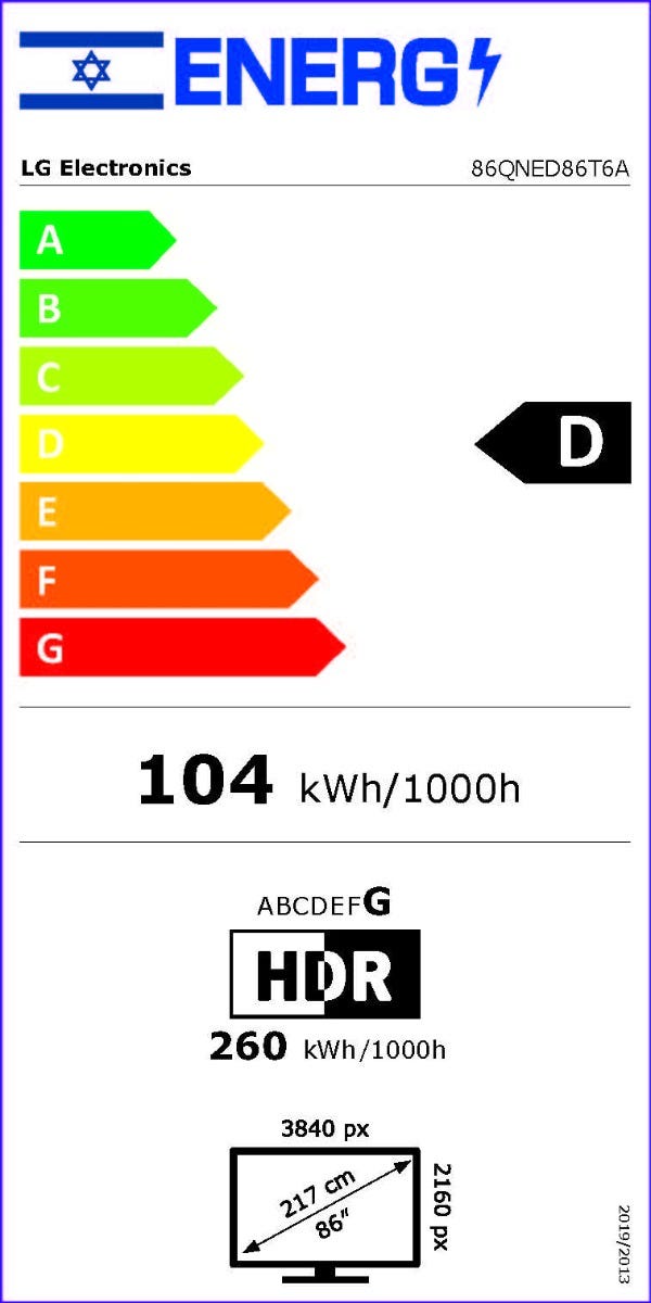 טלוויזיה 86 חכמה LG QNED ברזולוציית 4K דגם: 86QNED86T6A מתצוגה – תמונה 7