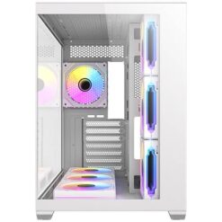 מארז Antec CX Mirror White Mini-Tower Gaming Case 7X120mm ARGB