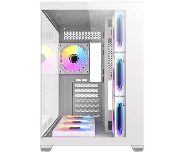 מארז Antec CX Mirror White Mini-Tower Gaming Case 7X120mm ARGB