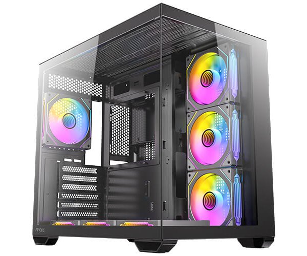 מארז Antec CX Mirror Black Mini-Tower Gaming Case 7X120mm ARGB – תמונה 2