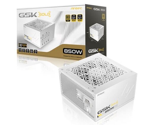 ספק Antec GSK850 V2 WHITE 80 Plus Gold Modular ATX 3.1 PCIE 5.1