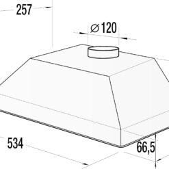 Alternative view of קולט אדים נסתר gorenje בצבע נירוסטה דגם BHI611ES