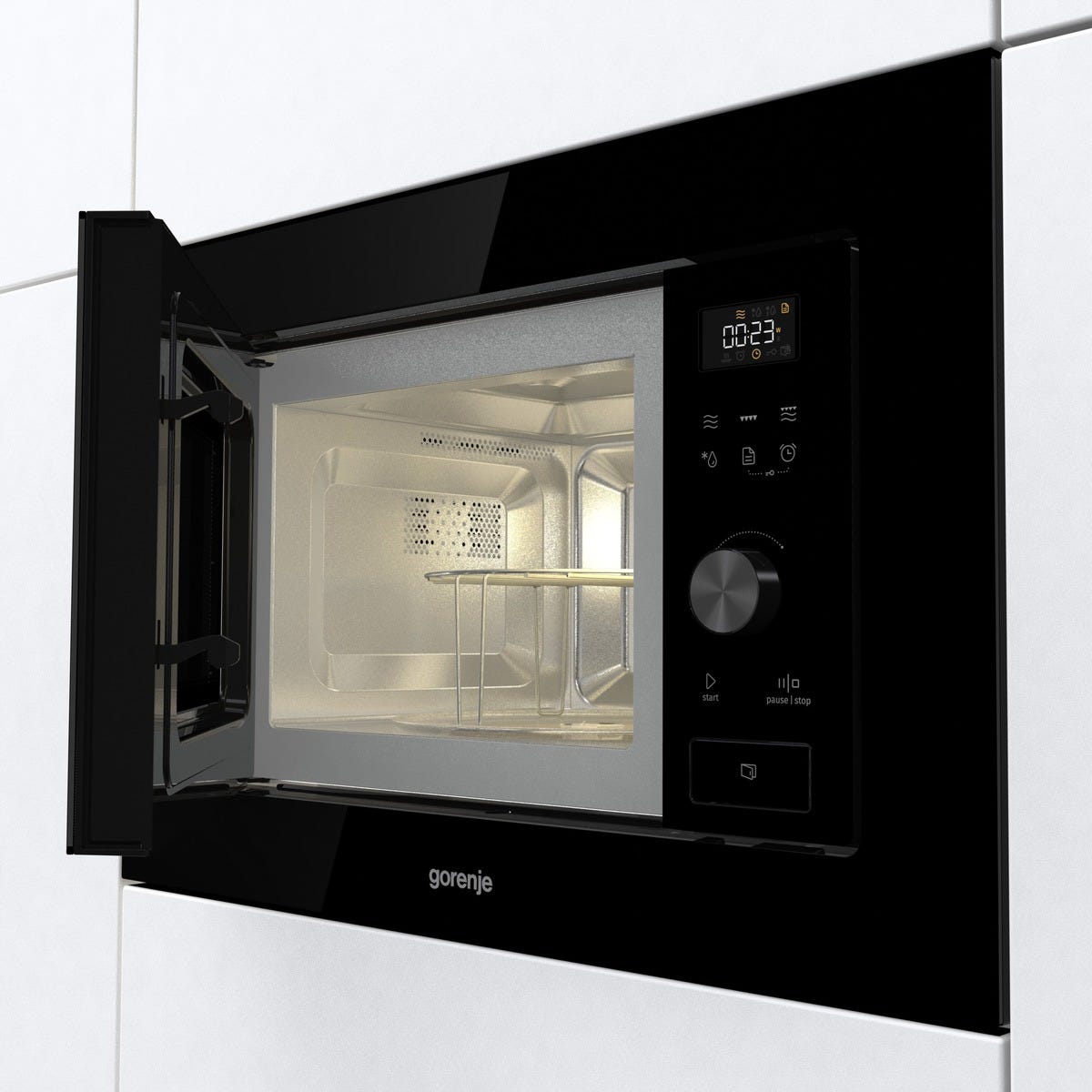 מיקרו gorenje אינטגרלי משולב גריל 20 ליטר דגם BM201AG1BG מתצוגה – תמונה 2