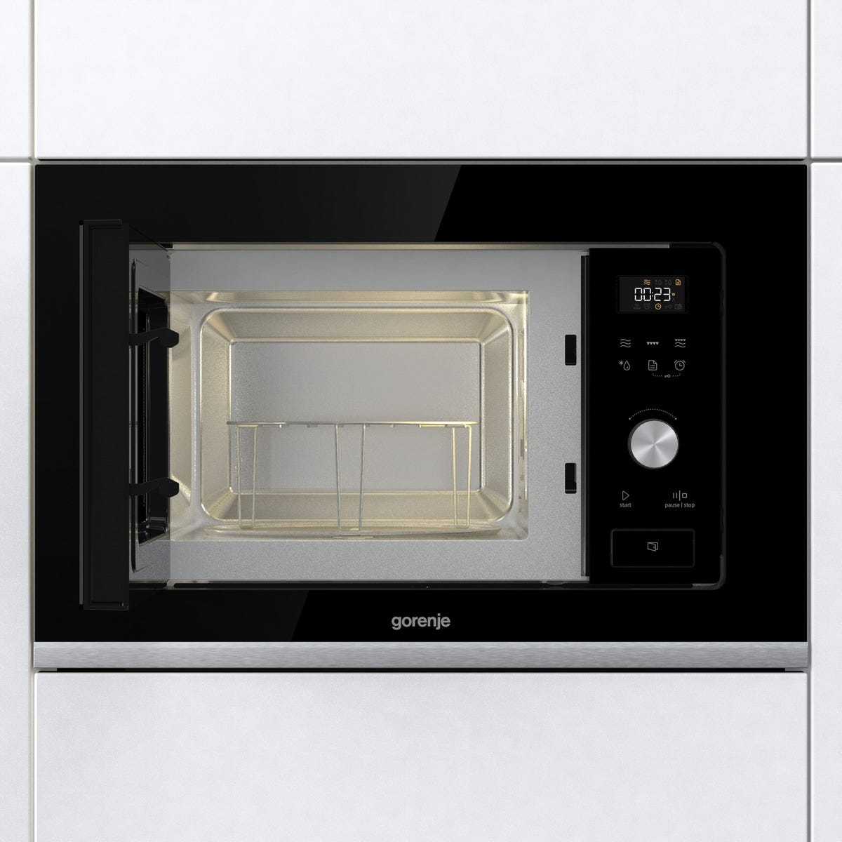 מיקרוגל gorenje בנוי משולב גריל 20 ליטר דגם BMX201AG1BG – תמונה 3
