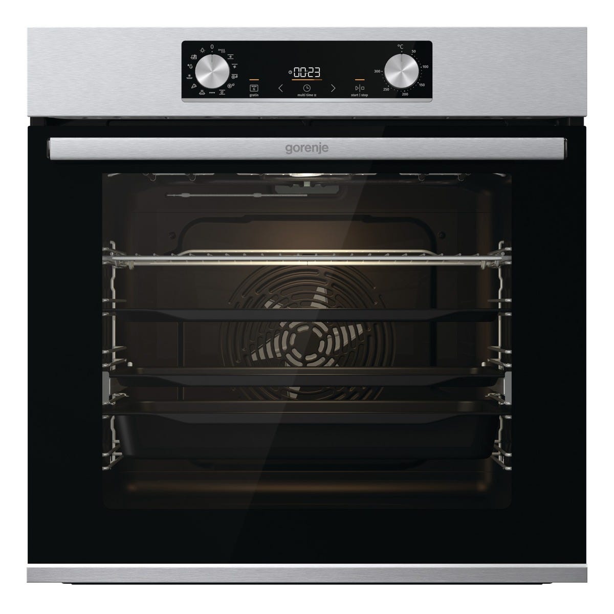 תנור בנוי gorenje פירוליטי בגימור נירוסטה בנפח 77 ליטר דגם BOS6737E13X – תמונה 4
