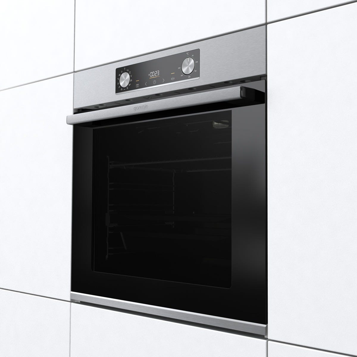 תנור בנוי gorenje פירוליטי בגימור נירוסטה בנפח 77 ליטר דגם BOS6737E13X – תמונה 7