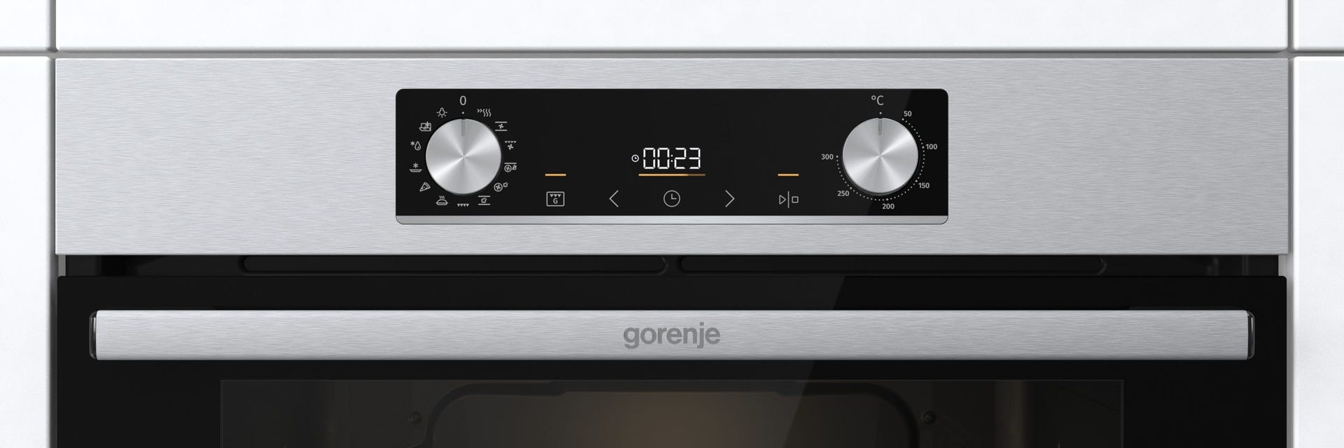 תנור בנוי gorenje פירוליטי בגימור נירוסטה בנפח 77 ליטר דגם BOS6737E13X – תמונה 8