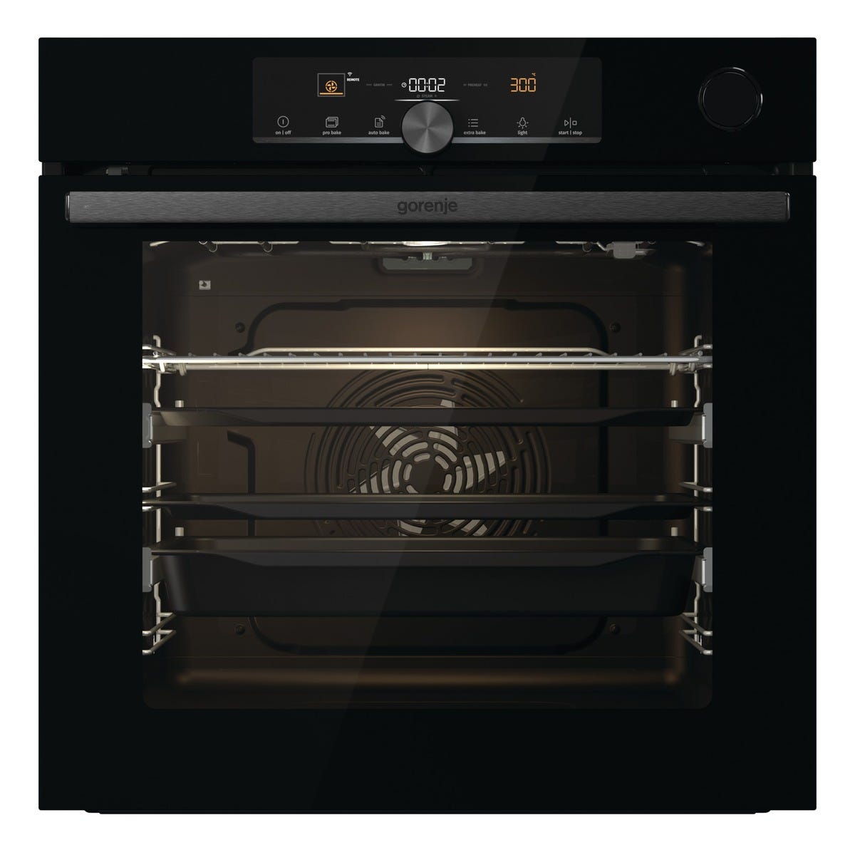 תנור בנוי gorenje בגימור זכוכית שחורה דגם BPSA6747A08BG