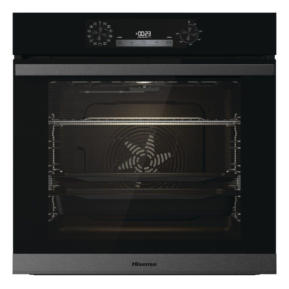 תנור בנוי Hisense בגימור זכוכית שחורה דגם BSA65226AB