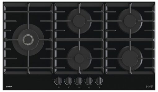 כיריים גז gorenje בגימור זכוכית שחורה 90 סמ דגם GCW951B