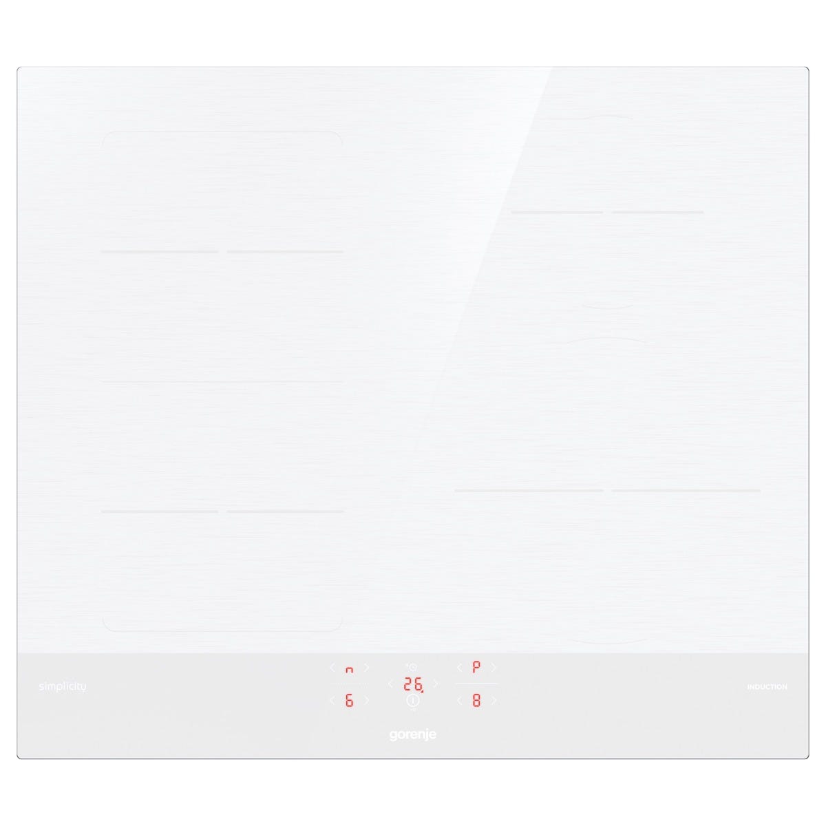 כיריים אינדוקציה gorenje זכוכית לבנה דגם GI6421SYW