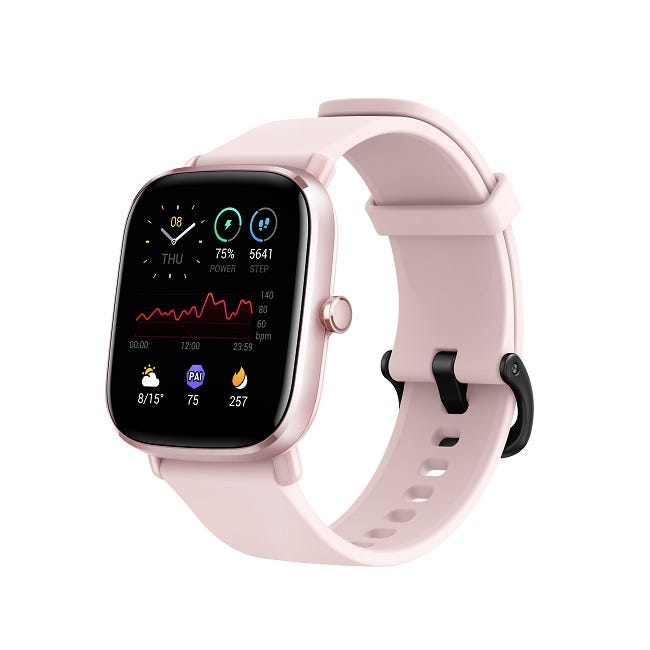 שעון חכם Amazfit דגם GTS 2 MINI בצבע Flamingo Pink – תמונה 3