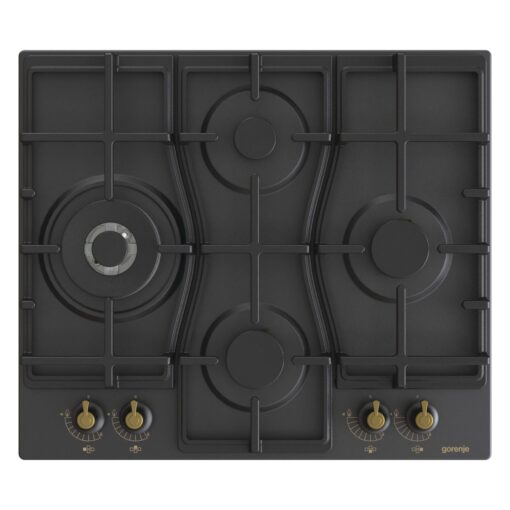 כיריים גז gorenje בעיצוב קלאסי שחור 60 סמ דגם GW6D42CLB