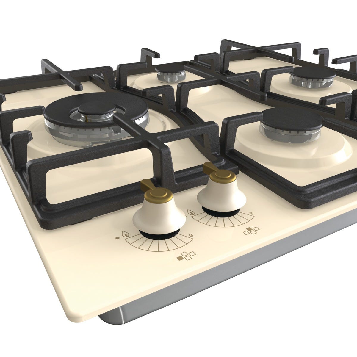 כיריים גז gorenje בעיצוב קלאסי בצבע שמנת 60 סמ דגם GW6D42CLI – תמונה 5