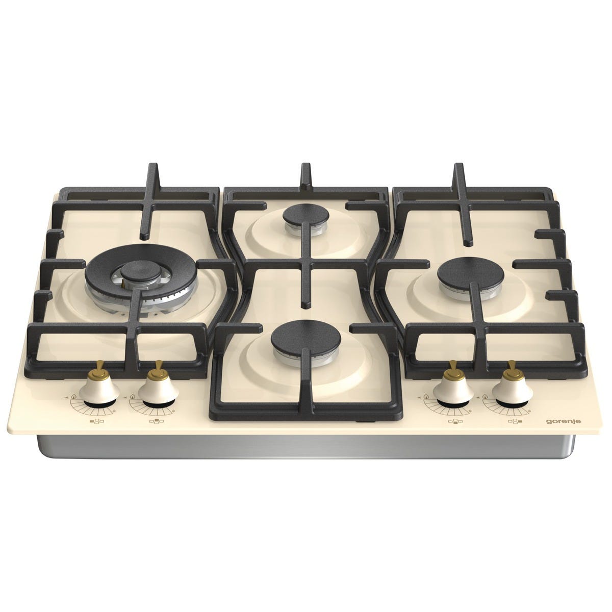 כיריים גז gorenje בעיצוב קלאסי בצבע שמנת 60 סמ דגם GW6D42CLI – תמונה 2