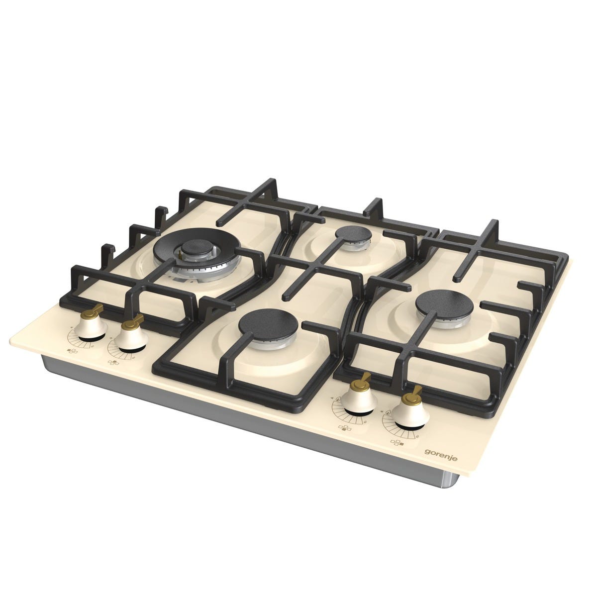 כיריים גז gorenje בעיצוב קלאסי בצבע שמנת 60 סמ דגם GW6D42CLI – תמונה 3