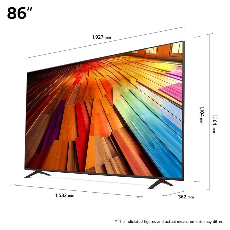 טלוויזיה 86 חכמה ברזולוציית LG UHD 4K דגם: 86UT80006LB – תמונה 4