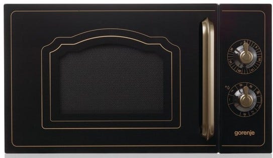 מיקרוגל משולב גריל קלאסיקו בצבע שחור עם ידיות מוזהבות דגם MO4250CLB – תמונה 5