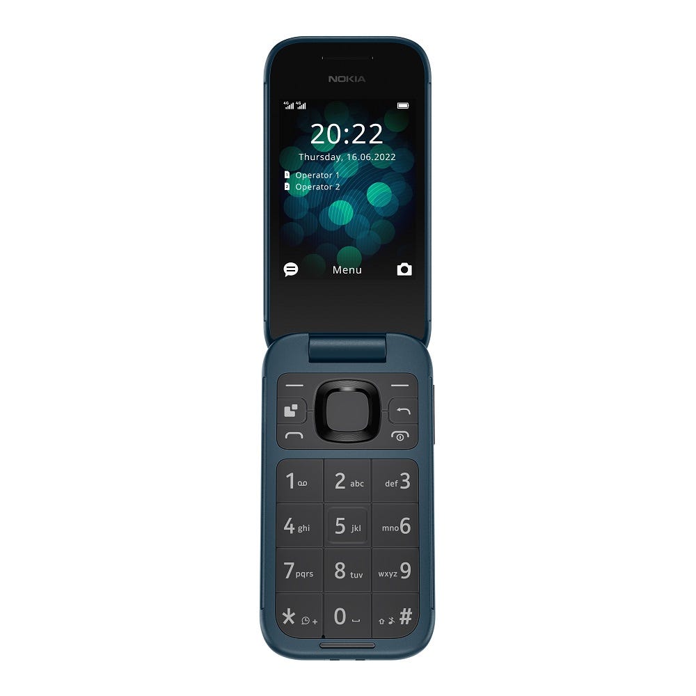 טלפון סלולרי NOKIA דגם 2660 בצבע כחול – תמונה 3