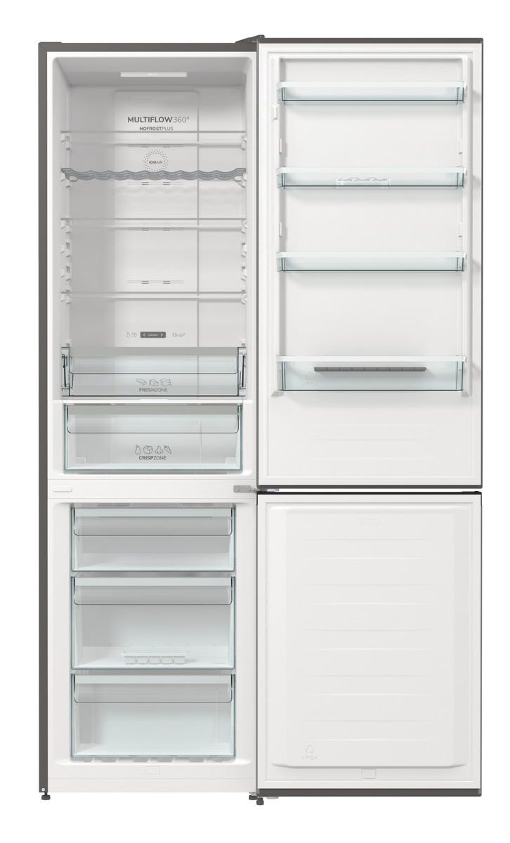 מקרר 2 דלתות gorenje מקפיא תחתון 363 ליטר בצבע נירוסטה דגם NRK6202AXL4 מתצוגה – תמונה 9