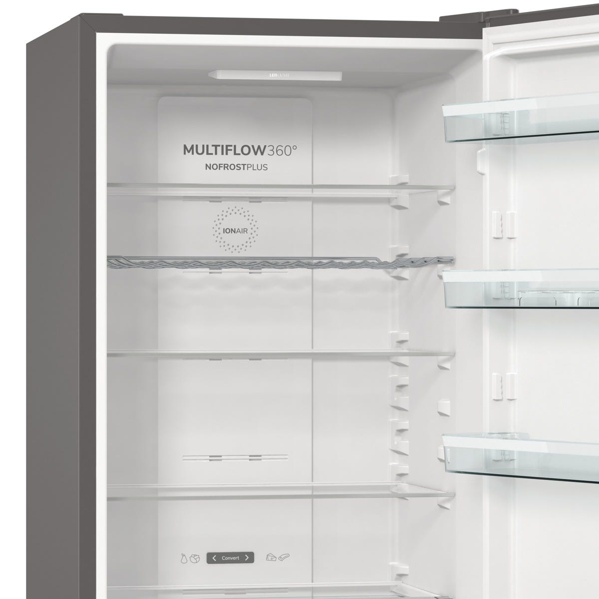 מקרר 2 דלתות gorenje מקפיא תחתון 363 ליטר בצבע נירוסטה דגם NRK6202AXL4 מתצוגה – תמונה 8