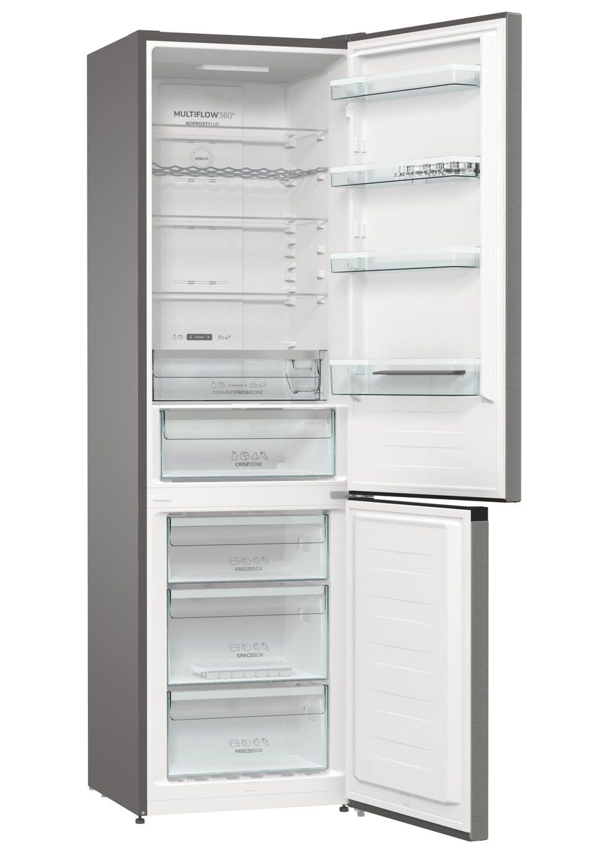 מקרר 2 דלתות gorenje מקפיא תחתון 363 ליטר בצבע נירוסטה דגם NRK6202AXL4 מתצוגה – תמונה 6