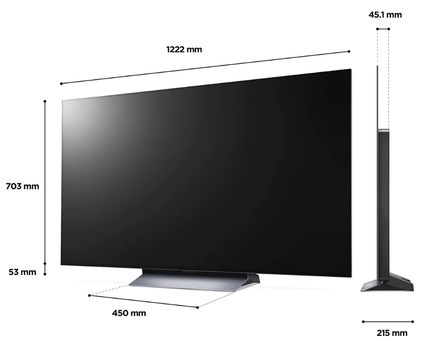 טלוויזיה 55 חכמה LG OLED evo ברזולוציית 4K דגם: OLED55C26LA מתצוגה – תמונה 2