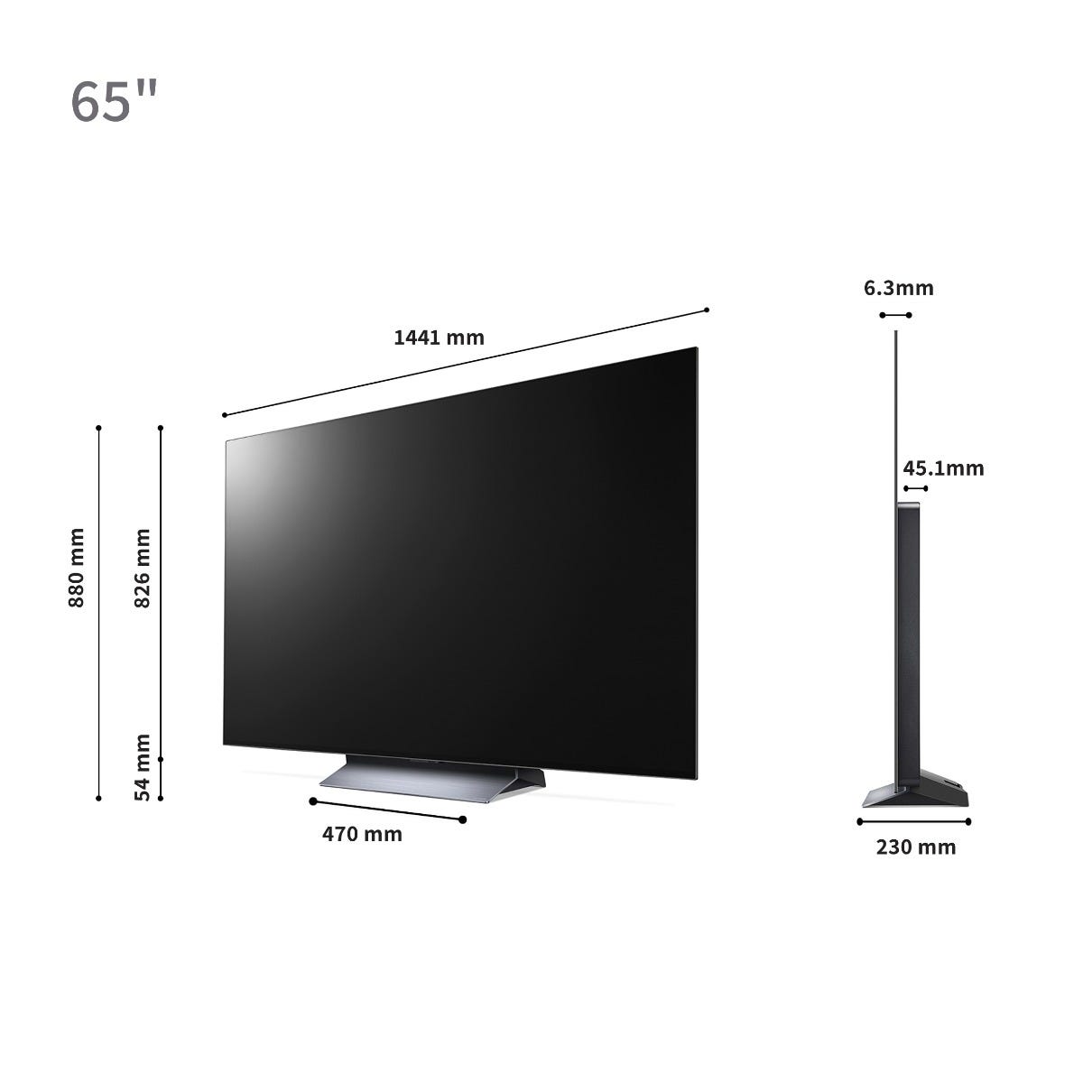 טלוויזיה 65 חכמה LG OLED evo ברזולוציית 4K דגם: WOW OLED65C – תמונה 3