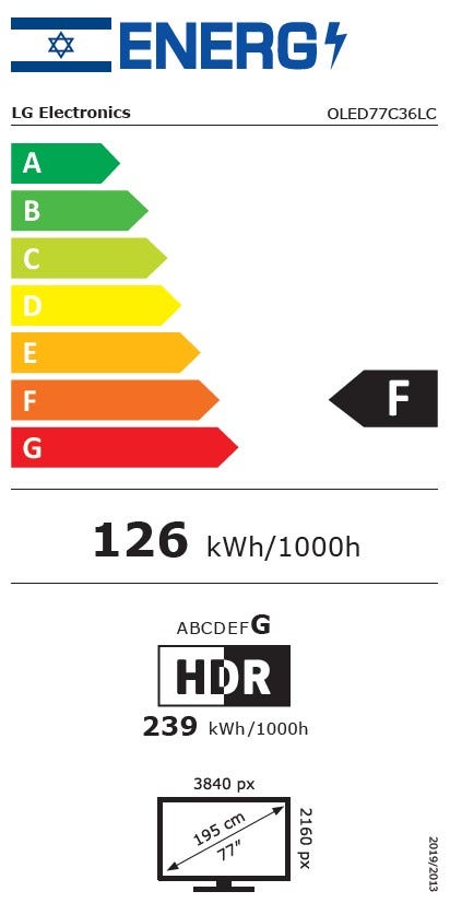 טלוויזיה 77 חכמה LG OLED evo ברזולוציית 4K דגם: OLED77C36LC – תמונה 9