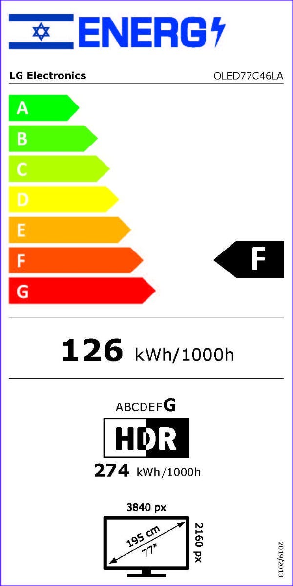 טלוויזיה 77 חכמה LG OLED evo ברזולוציית 4K דגם: OLED77C46LA מתצוגה – תמונה 7