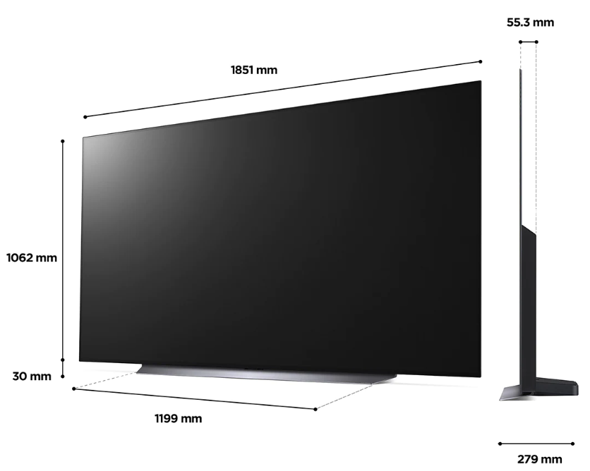טלוויזיה 83 חכמה LG OLED evo ברזולוציית 4K דגם: OLED83C26LA – תמונה 2