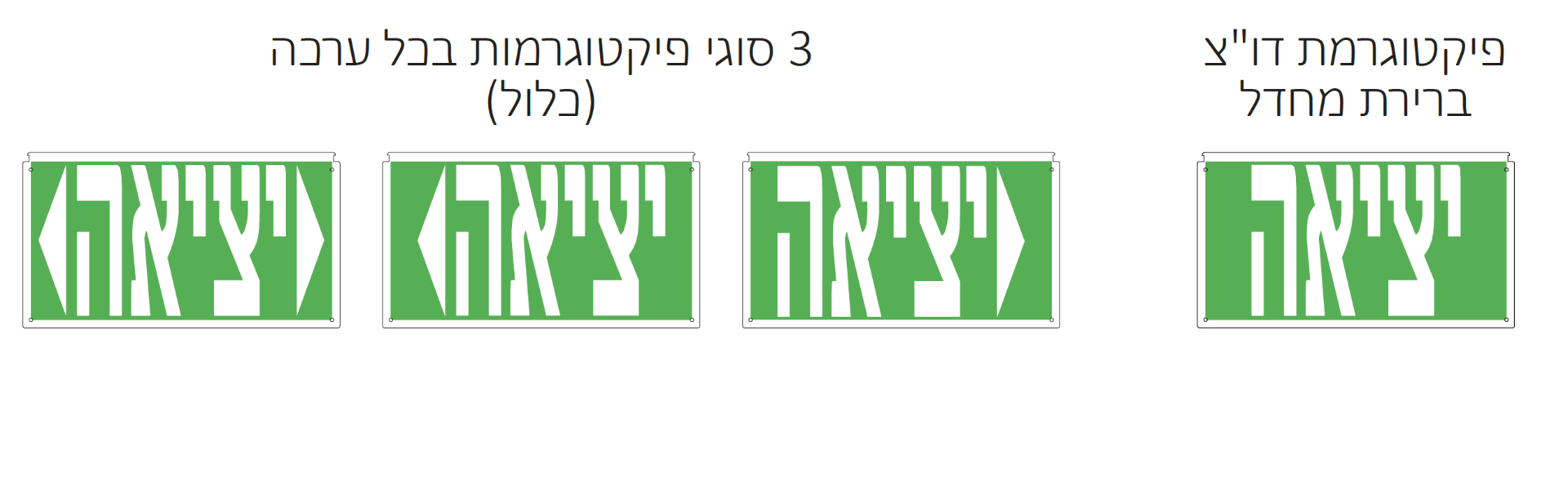 שלט יציאה דו תכליתי מתכוונן EMEX-0622 – תמונה 2