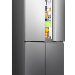 Alternative view of מקרר Hisense ארבע דלתות הפוך בנפח 483 ליטר נטו דגם  RQ58BS  בצבע נירוסטה