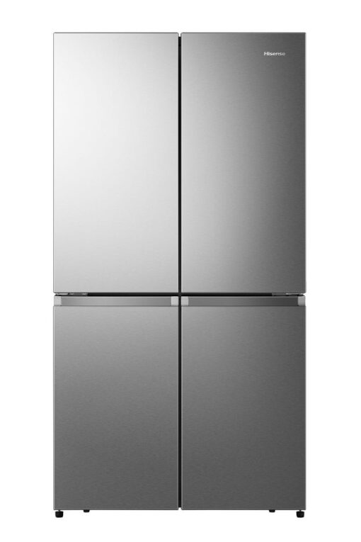 מקרר 4 דלתות Hisense מקפיא תחתון בנפח 609 ליטר נטו דגם RQ72-SK בצבע נירוסטה