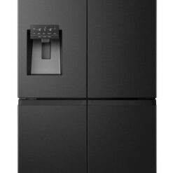 מקרר Hisense ארבע דלתות עם בר חיצוני בנפח 584 ליטר נטו דגם  RQ760N4SBFE בצבע שחור