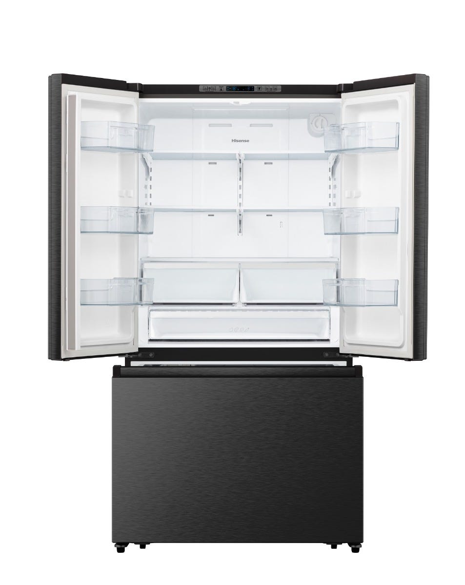 מקרר 3 דלתות Hisense מקפיא תחתון 752 ליטר נטו דגם RT-102B בצבע נירוסטה שחורה מוברשת – תמונה 2