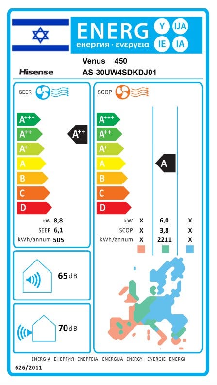 מזגן עילי Hisense Inverter Venus 450 – תמונה 5