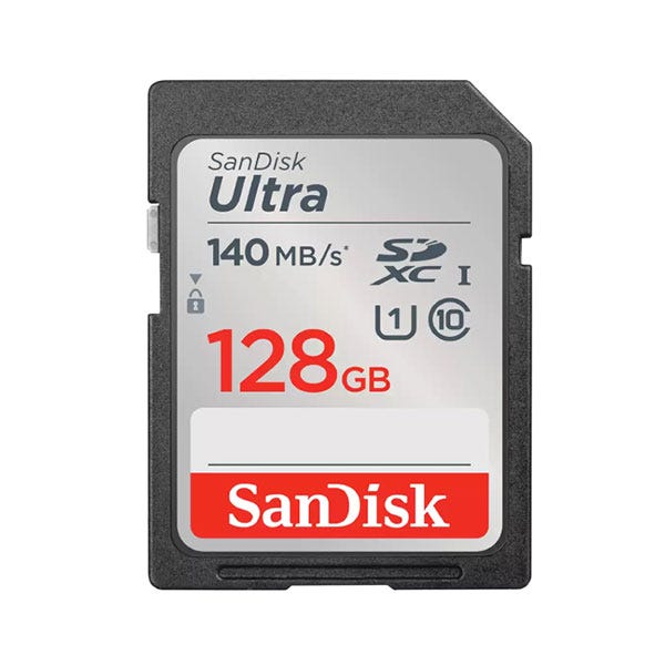 כרטיס זיכרון Ultra SDXC בנפח 128GB מבית Sandisk דגם SDSDUNB-128G-GN6IN