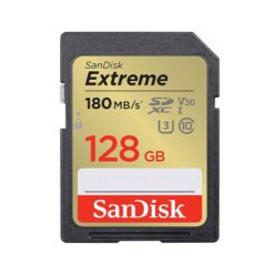 כרטיס זיכרון Extreme SDXC UHS I בנפח 128GB מבית Sandisk דגם SDSDXVA-128G-GNCIN