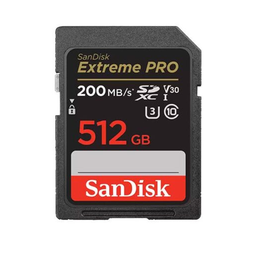 כרטיס זיכרון Extreme Pro SDXC בנפח 512GB מבית Sandisk דגם SDSDXXD-512G-GN4IN