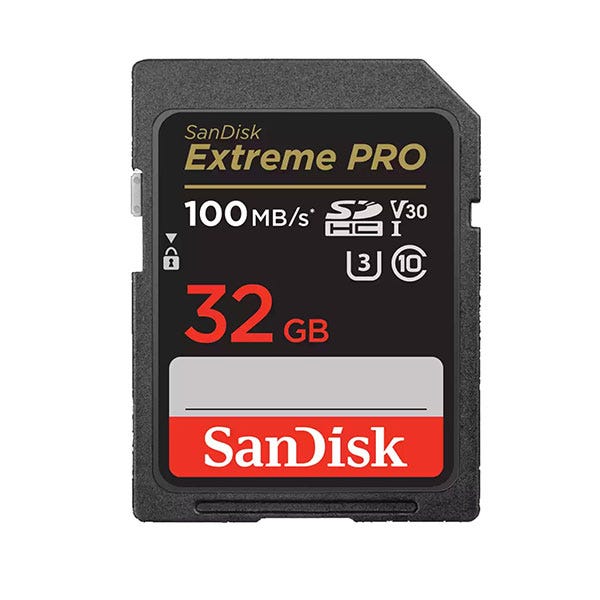 כרטיס זיכרון Extreme Pro SDHC בנפח 32GB מבית Sandisk דגם SDSDXXO-032G-GN4IN