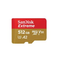 כרטיס זיכרון Extreme microSD בנפח 512GB מבית SanDisk דגם SDSQXAV-512G-GN6MN