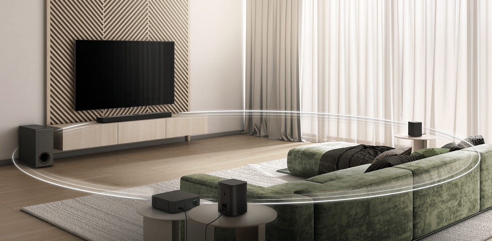 רמקולים היקפיים לסאונד בר LG עם חיבור אלחוטי דגם SPQ8-S – תמונה 4