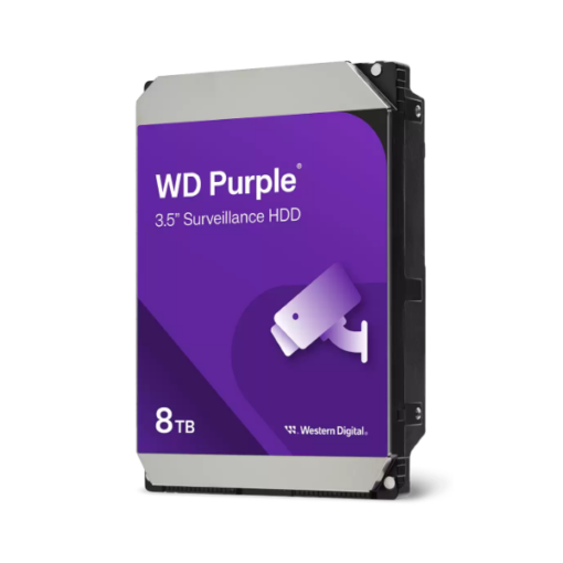 כונן קשיח פנימי WD Purple Surveillance בנפח 8TB מבית Western Digital דגם WD85PURZ