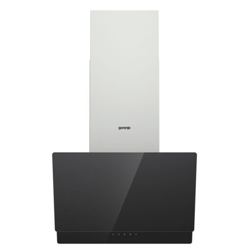 קולט אדים צמוד קיר וורטיקלי gorenje שחור בשילוב נירוסטה דגם WHI649EXBG
