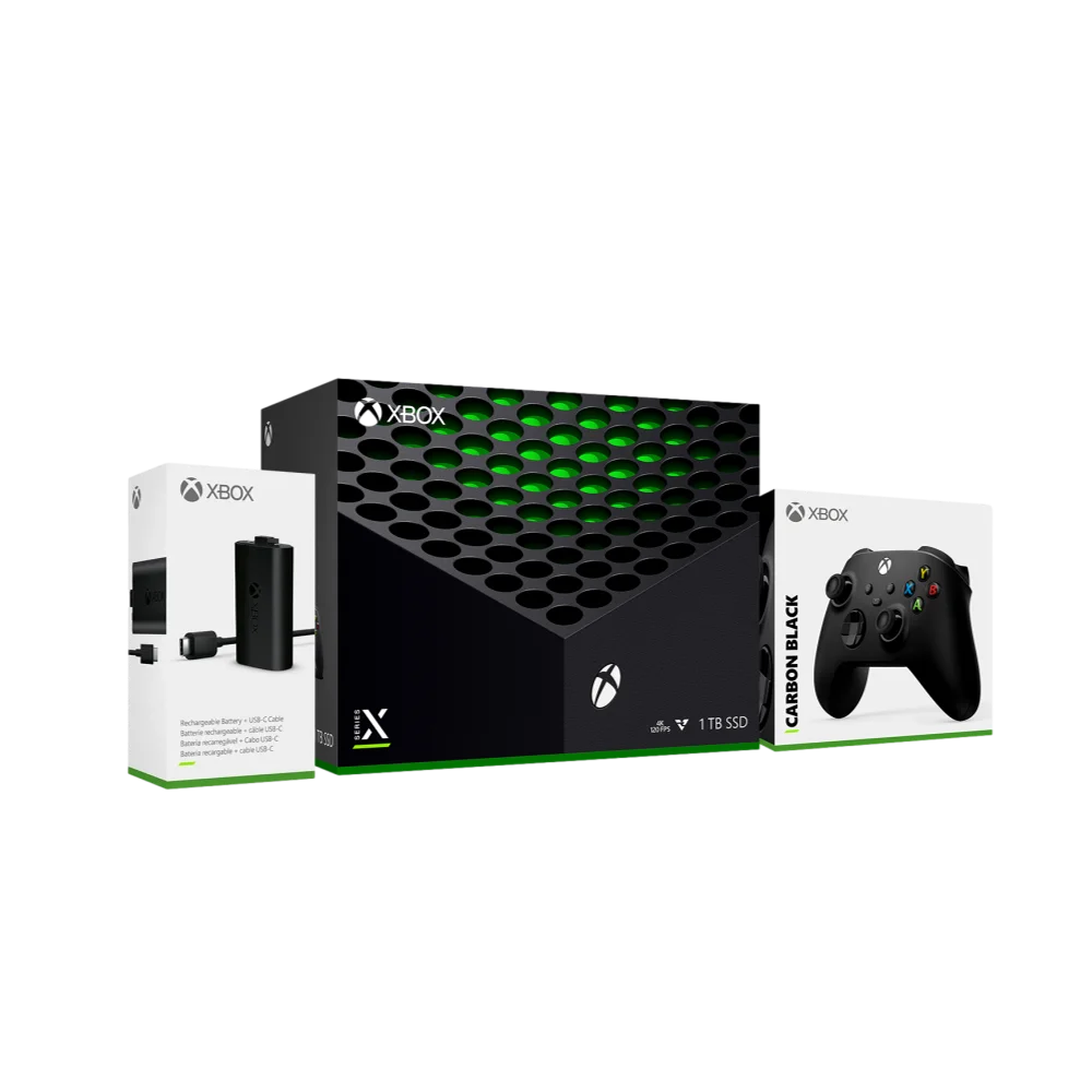 חבילת גיימינג הכוללת קונסולת Xbox Series X + מטען ובקר Series S | X מבית XBOX