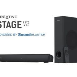 רמקולים CREATIVE STAGE V2 2.1 SOUNDBAR+SUBWOFER BT 5.0 160W ARC